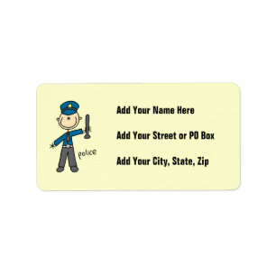 Police Officer Stick Figure Label