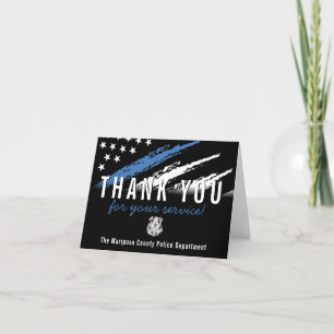 Police Officer Thin Blue Line Law Enforcement Thank You Card