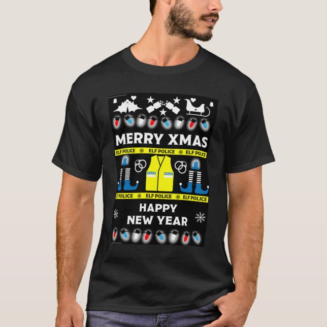 police officer ugly xmas sweater (Front)
