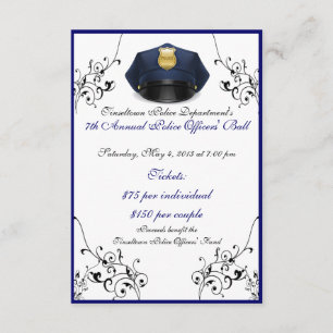 Police Officers' Ball Custom Front/Back RSVP Cards