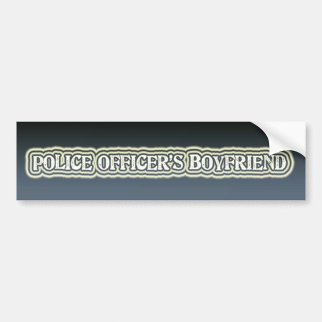 Police Officer's Boyfriend Bumper Sticker (Front)