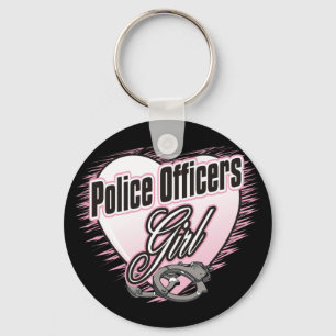 Police Officers Girl Keychain