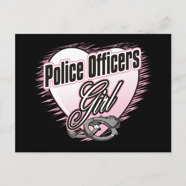Police Officers Girl Postcard (Front)
