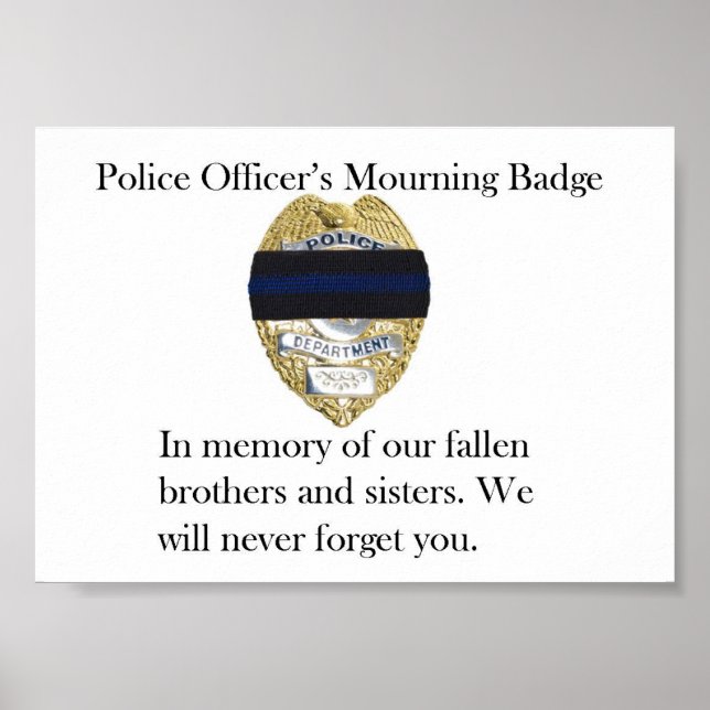 Police Officer's Mourning Badge Poster (Front)