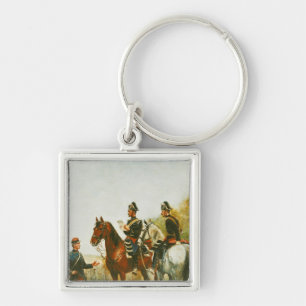 Police Officers on an Inspection Tour Keychain