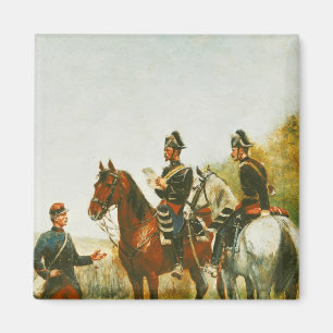 Police Officers on an Inspection Tour Magnet