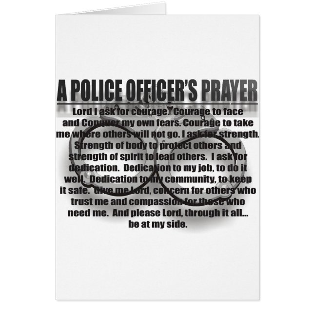 POLICE OFFICERS PRAYER (Front)