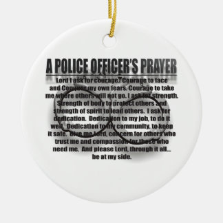 POLICE OFFICER'S PRAYER CERAMIC ORNAMENT