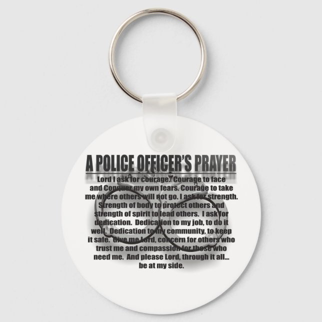 POLICE OFFICERS PRAYER KEYCHAIN (Front)