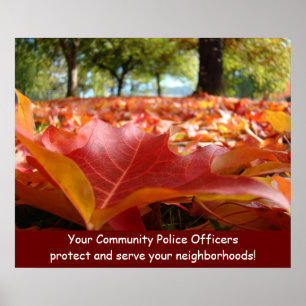 Police Officers protect & serve your neighbourhood Poster
