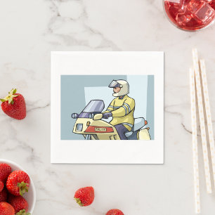 Police On A Motorbike Paper Napkins