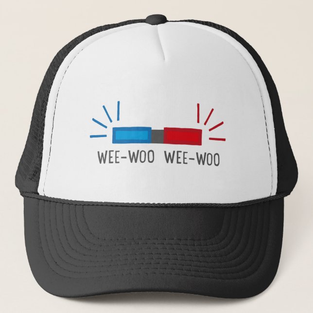 Police or Ambulance Siren Trucker Hat (Front)