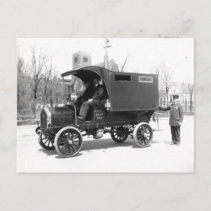 Police Paddywagon, 1909. Vintage Photo Postcard