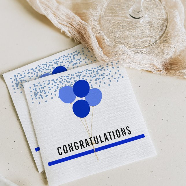 Police Party Themed Congratulations White Napkin (Creator Uploaded)