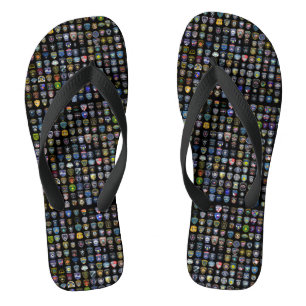Police Patch Collection Flip Flops