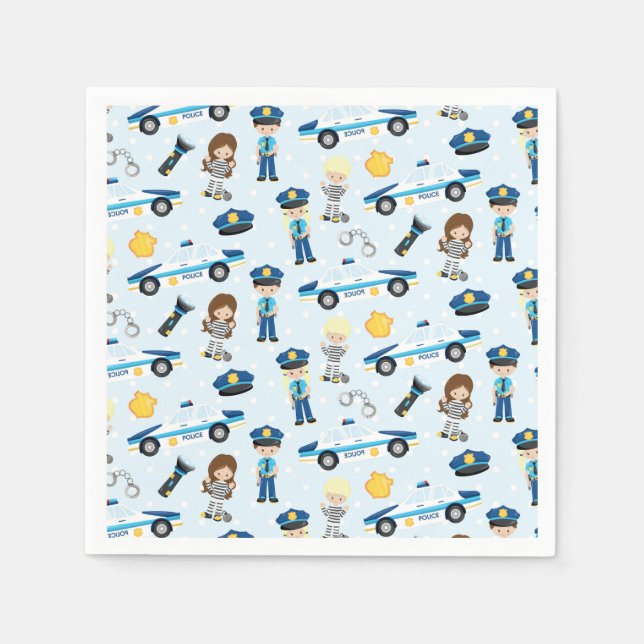 Police pattern napkin (Front)