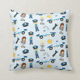 Police Pattern Throw Pillow