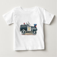 Police Pedal Car Baby T-Shirt