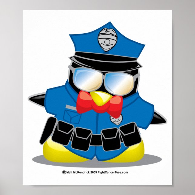Police Penguin Poster (Front)