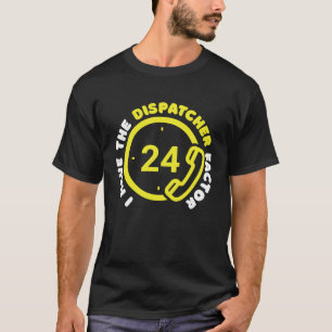 Police Phone Thin Yellow Line Emergency  Gold Disp T-Shirt