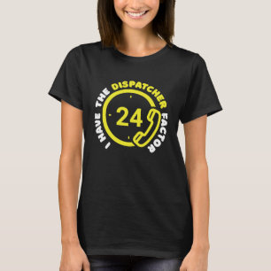 Police Phone Thin Yellow Line Emergency  Gold Disp T-Shirt