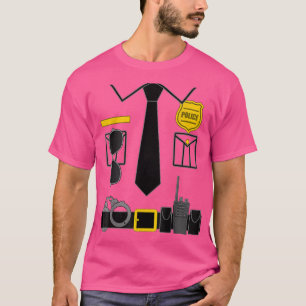 Police Policeman Funny Halloween Costume Men Boys  T-Shirt