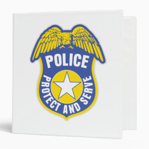Police Protect and Serve Badge Binder
