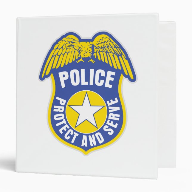 Police Protect and Serve Badge Binder (Front/Inside)