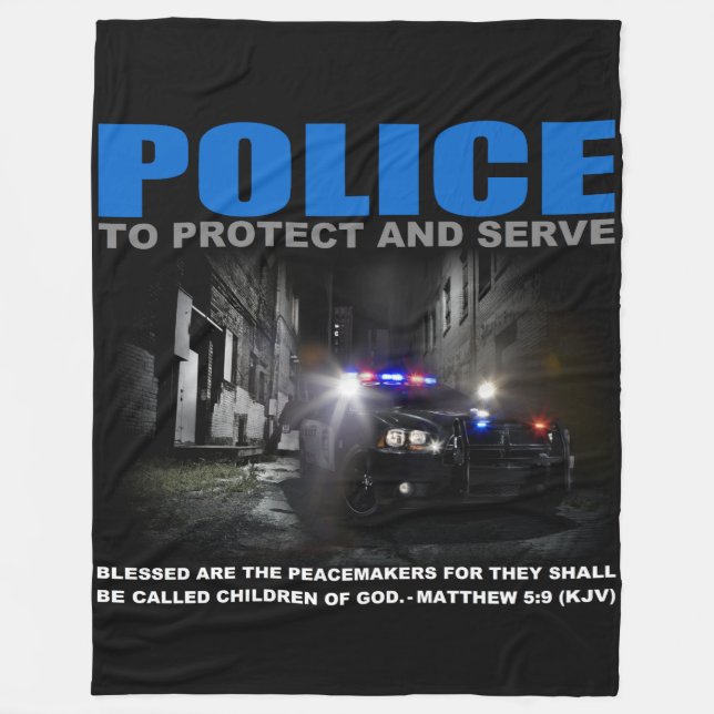 Police Protect And Serve Fleece (Front)