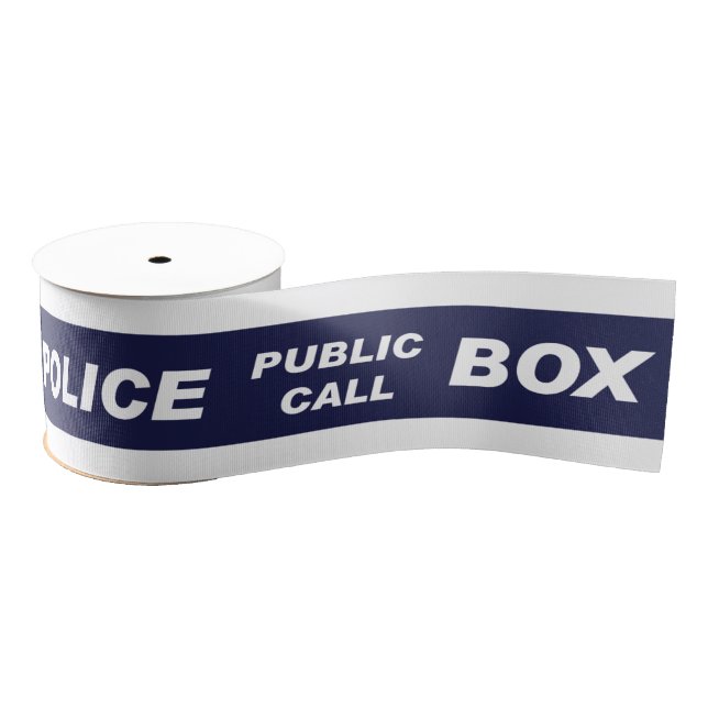Police Public Call Phone Box Grosgrain Ribbon (Spool)