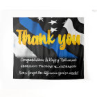 Police Retirement Blue Gold Script Law Enforcement