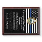 Police Retirement Department Logo Thin Blue Line