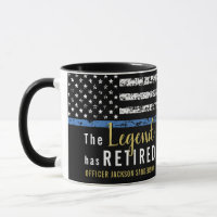 Police Retirement Law Enforcement Blue Line Flag