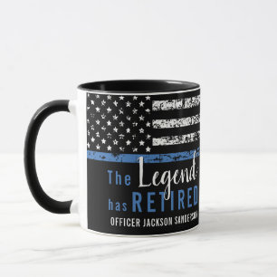 Police Retirement Law Enforcement Officer Flag Mug