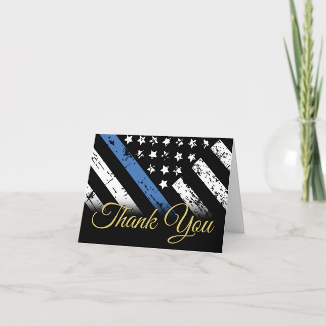 Police Retirement Law Enforcement Thank You Card (Front)