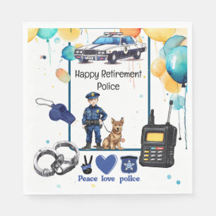 Police Retirement Napkin