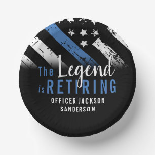 Police Retirement Party Law Enforcement Officer Paper Plate