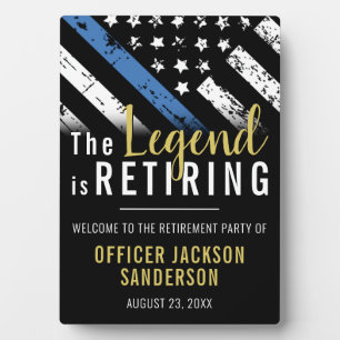 Police Retirement Party Law Enforcement Welcome Plaque