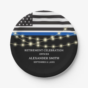 Police Retirement Party Paper Plate