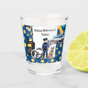 Police Retirement Shot Glass