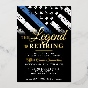 Police Retirement Thin Blue Line Law Enforcement