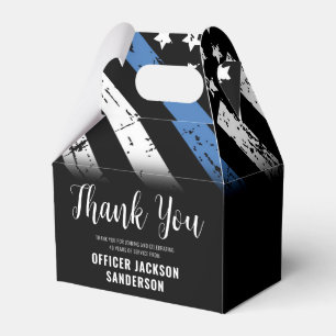 Police Retirement Thin Blue Line Law Enforcement Favor Box