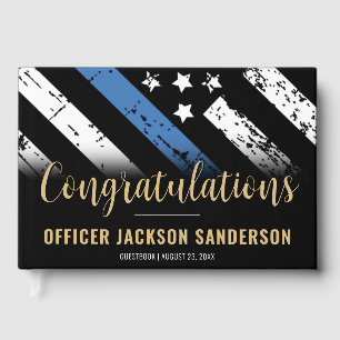 Police Retirement Thin Blue Line Law Enforcement Guest Book