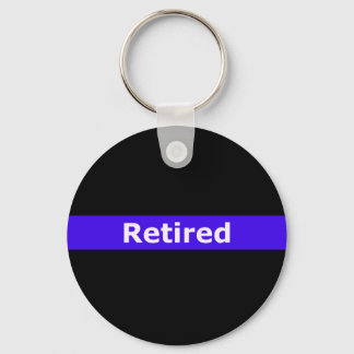 Police Retirted Thin Blue Line Keychain