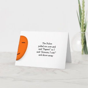 Police Rock Paper Scissors Funny Joke Quote Custom Card