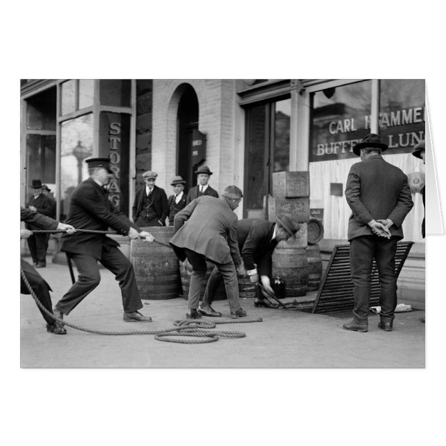 Police Seizing Bootleg Liquor, 1923 (Front Horizontal)