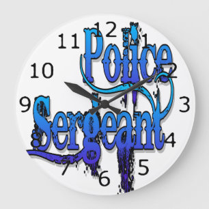 Police Sergeant Large Clock