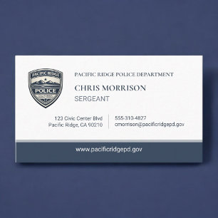 Police Sergeant Logo Business Card