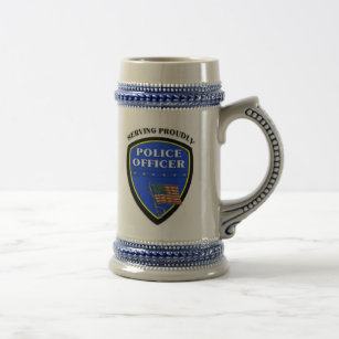 Police Serving Proudly Beer Stein