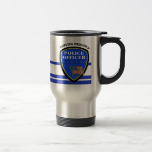 Police Serving Proudly Travel Mug
